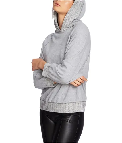 1.State Womens Ribbed Trim Hoodie Sweatshirt, TW2