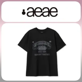 AEAE  |Unisex U-Neck Cotton Logo T-Shirts