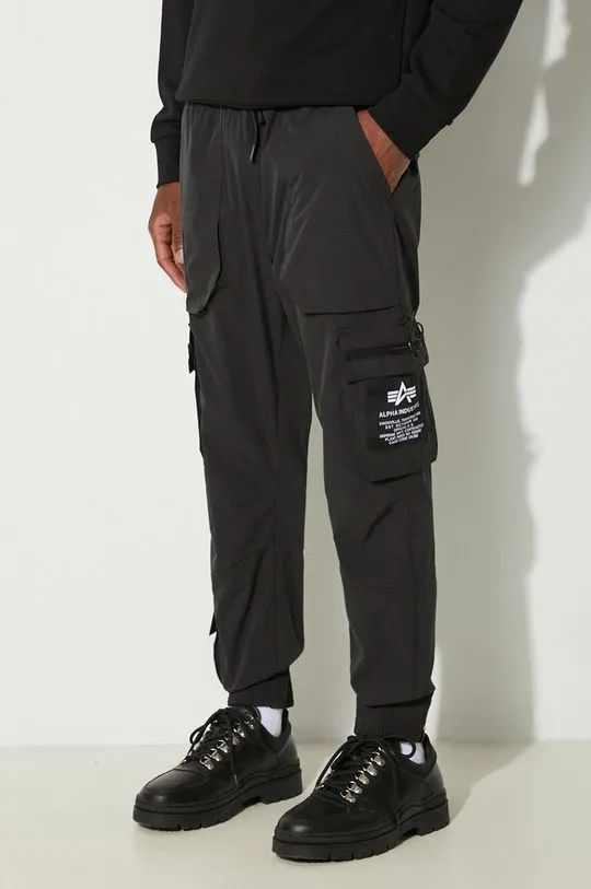 Alpha Industries trousers Jogger men's black color