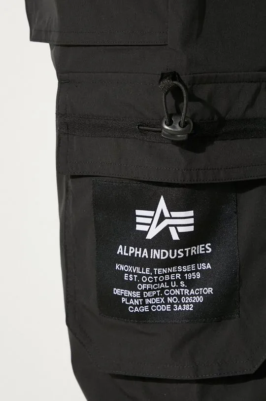 Alpha Industries trousers Jogger men's black color