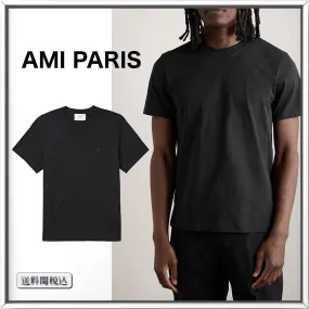 AMI PARIS  |Crew Neck Cotton Designers Crew Neck T-Shirts