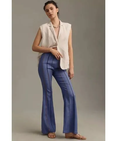 Anthropologie Striped Flare Pants