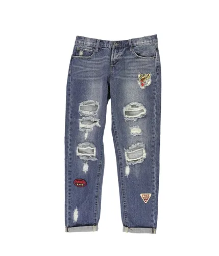 Articles Of Society Womens Distressed Boyfriend Fit Jeans