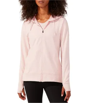 Asics Womens Solid Full Zip Hoodie Sweatshirt