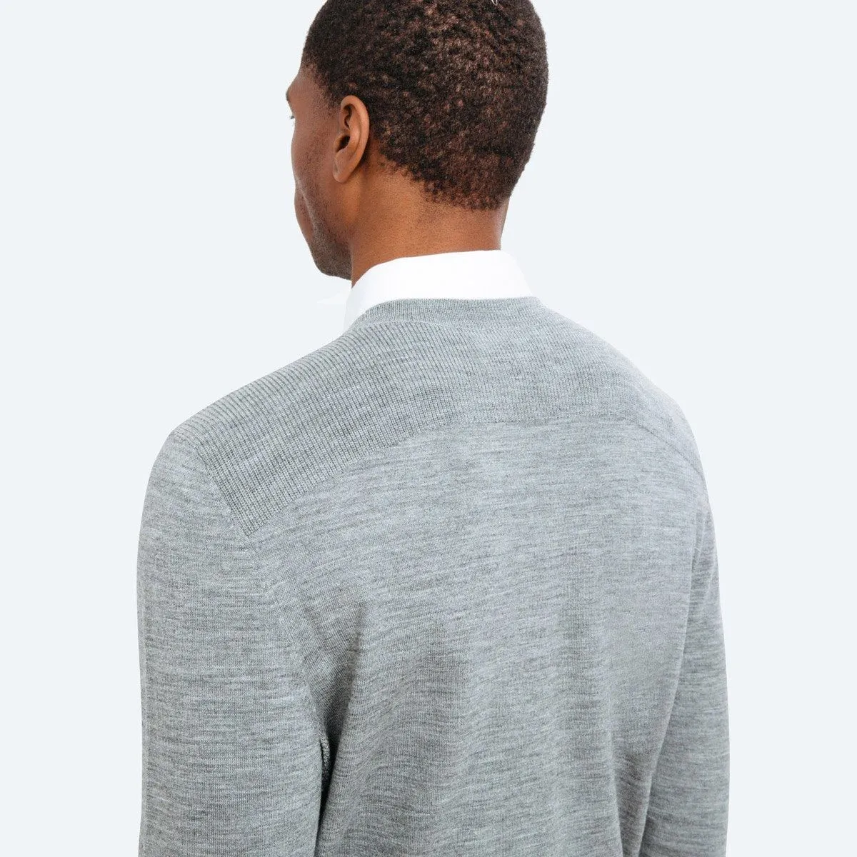 Atlas Crew Neck Sweater - Grey Heather