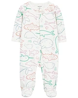 Baby Whale Zip-Up Sleep & Play Pajamas