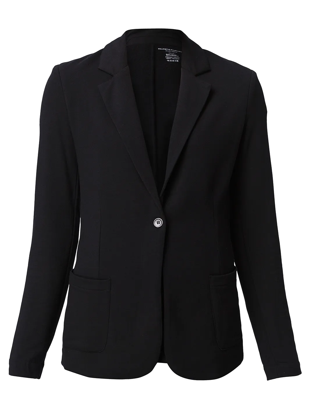 Black Stretch French Terry Blazer