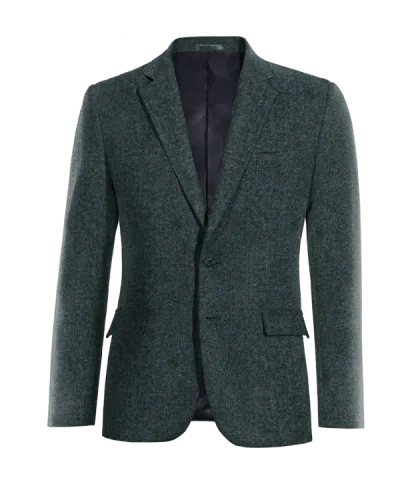  Blazer azul de donegal tweed slim fit