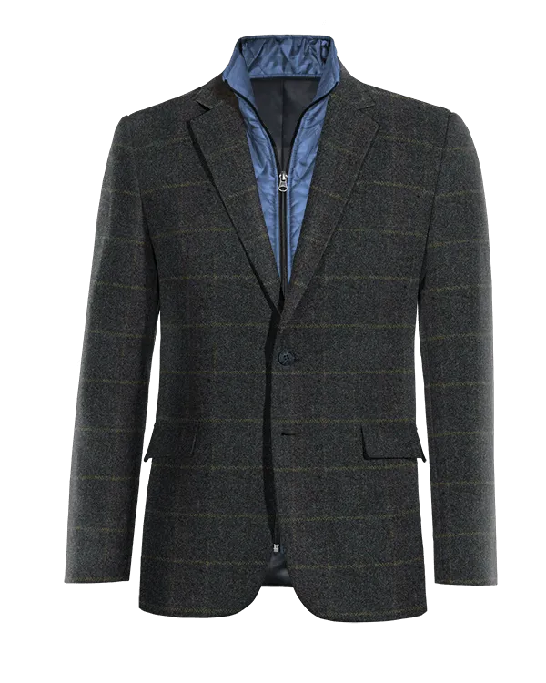  Blazer azul de tweed a cuadros edición limitada