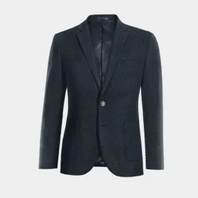  Blazer azul marino de donegal tweed esencial