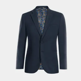  Blazer azul marino elástica slim fit