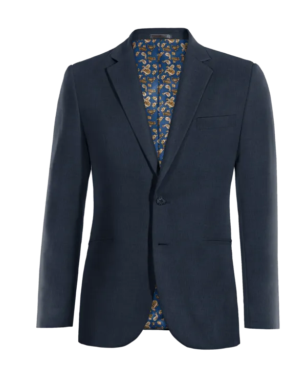  Blazer azul marino elástica slim fit