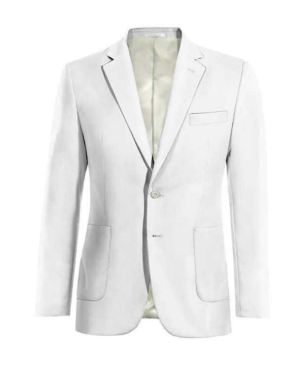  Blazer blanco nieve de lino esencial