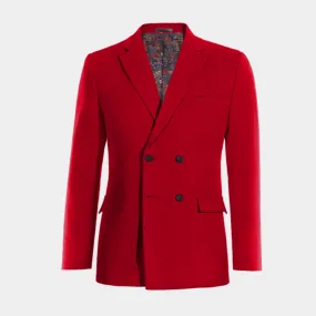  Blazer cruzada rojo intenso slim fit