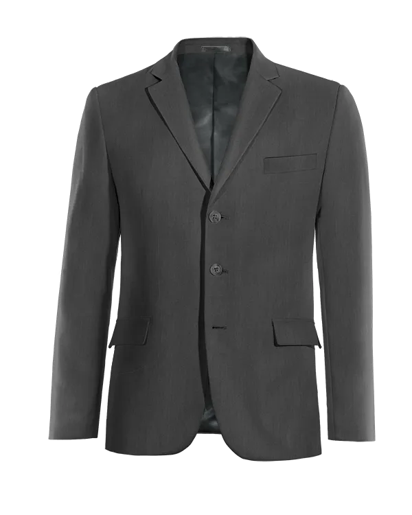  Blazer gris esencial de 3 botones