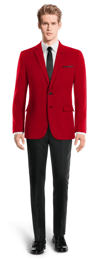  Blazer rojo intenso esencial con parches