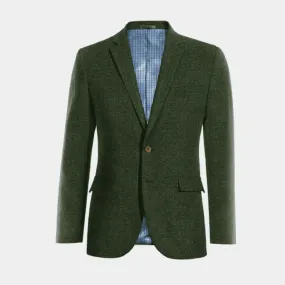  Blazer verde bosque de tweed herringbone esencial