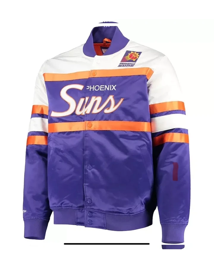 Bret Phoenix Suns Satin Varsity Jacket - William Jacket