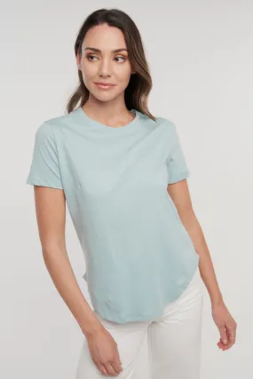 CASA AMUK - SADDLE HEM TEE - CLOUD BLUE