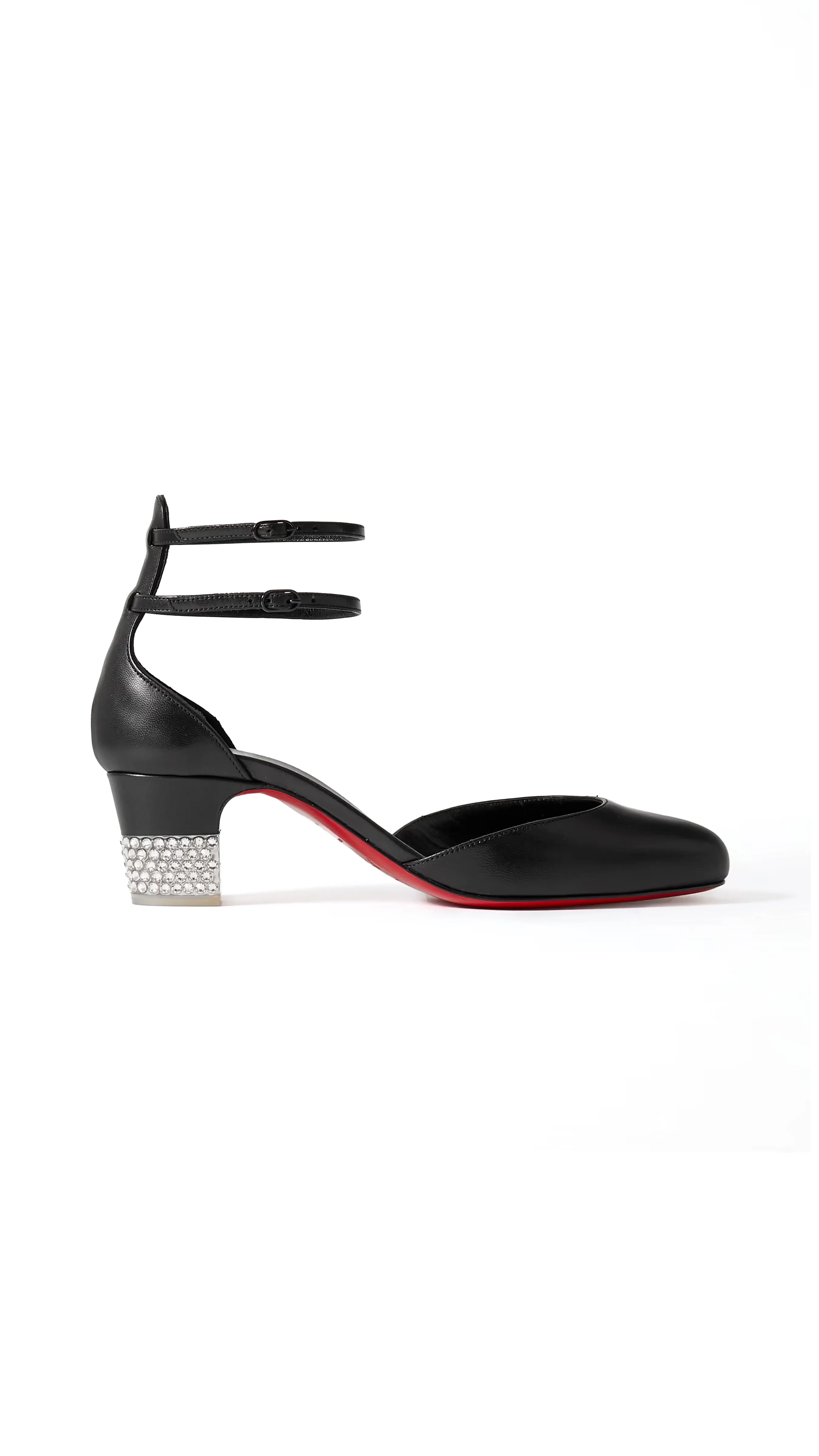 Cassandrinetta Crystal Heel Pump - Black