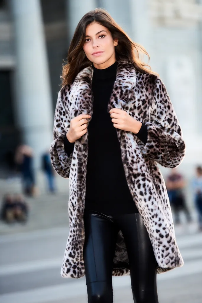 Cheetah Print Faux Fur Coat