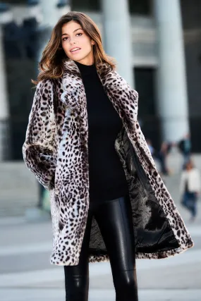 Cheetah Print Faux Fur Coat