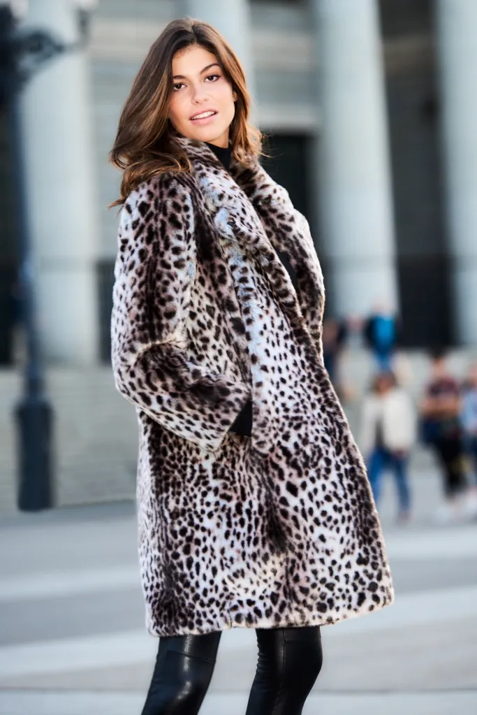 Cheetah Print Faux Fur Coat