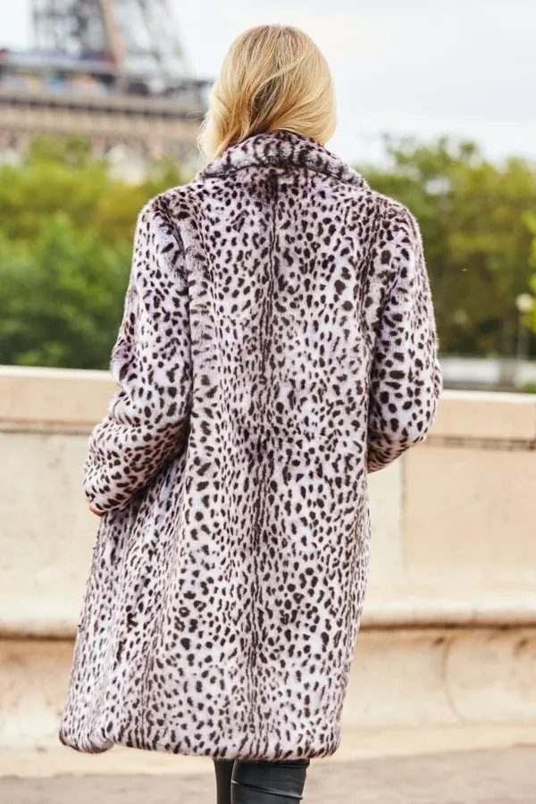 Cheetah Print Faux Fur Coat