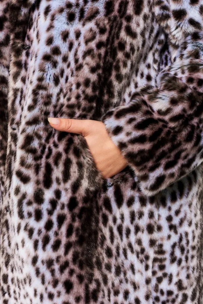 Cheetah Print Faux Fur Coat