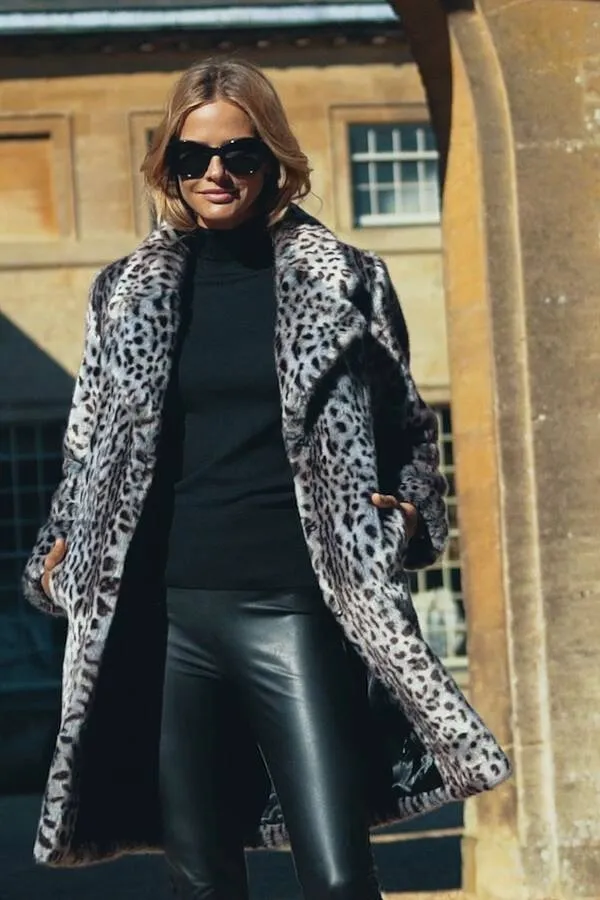 Cheetah Print Faux Fur Coat