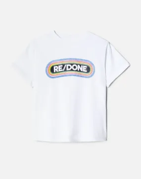 Classic RE/DONE Rainbow Tee - Optic White