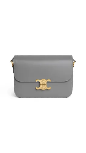 Classic Triomphe Bag in Shiny Calfskin - Zinc