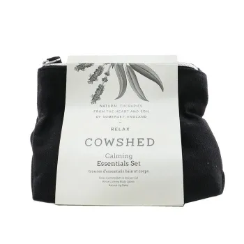 Cowshed Relax Calming Essentials Set: Bath & Shower Gel 100ml+ Body Lotion 100ml+ Natural Lip Balm 5ml+ Bag 3pcs+1bag -16%