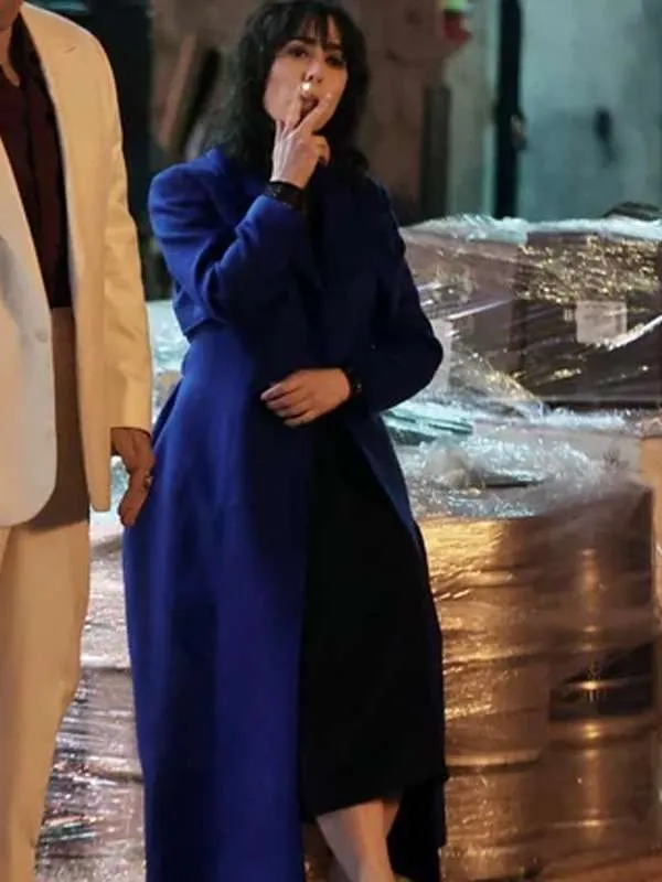 Cristin Milioti The Penguin Blue Trench Coat