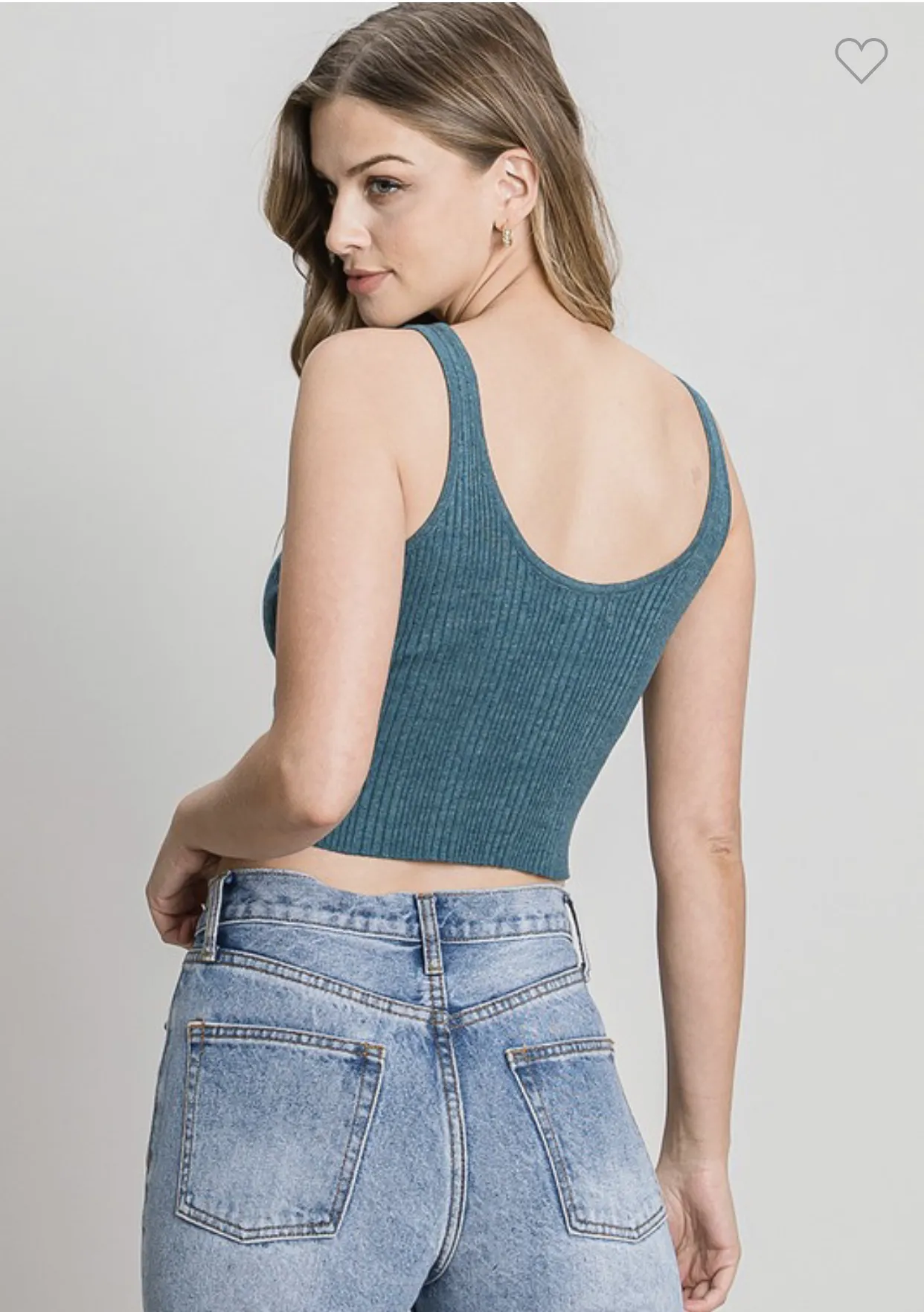 CROPPED HENLEY SWEATER TANK