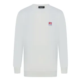 Diesel S Gir Div P Pacth Logo White Sweater