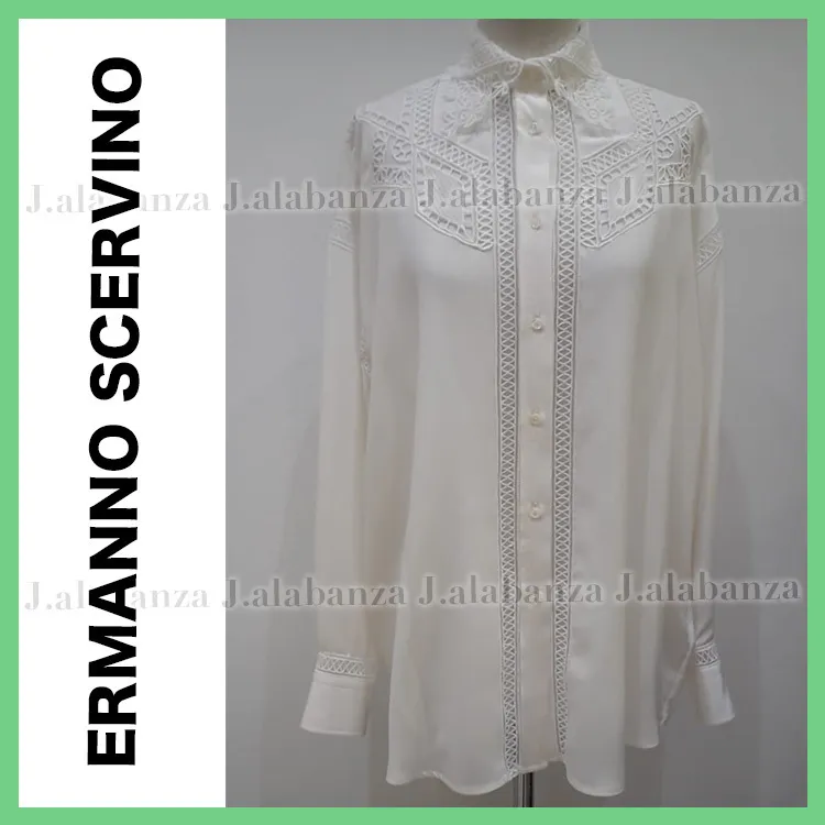 ERMANNO SCERVINO  |Flower Patterns Casual Style Long Sleeves Elegant Style