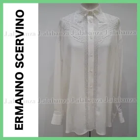 ERMANNO SCERVINO  |Flower Patterns Casual Style Long Sleeves Elegant Style