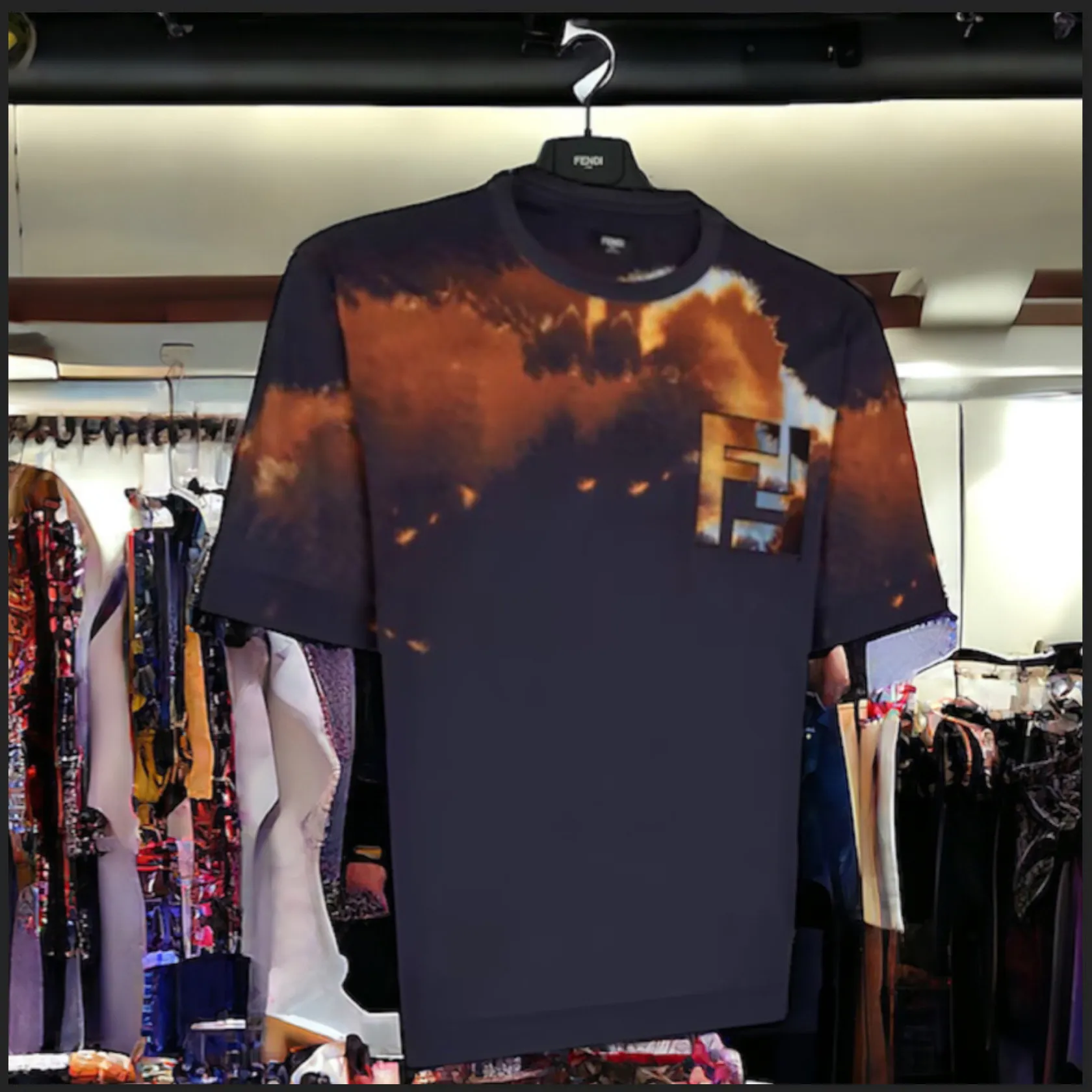 FENDI  |Street Style Short Sleeves Logo Luxury T-Shirts