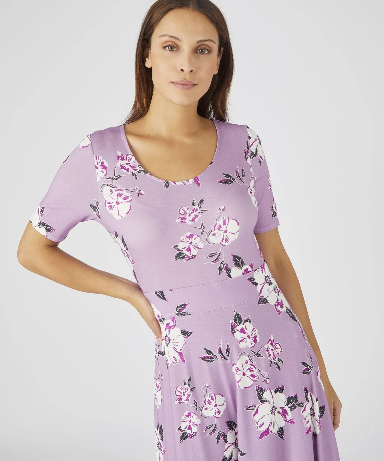 Floral Print Comfort Stretch Dress