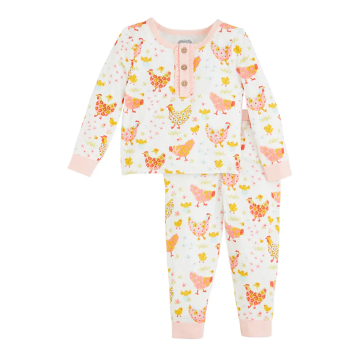 Flower Chicken Toddler Pajamas