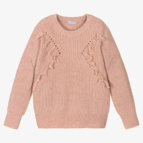 Girls Pink Knitted Sweater