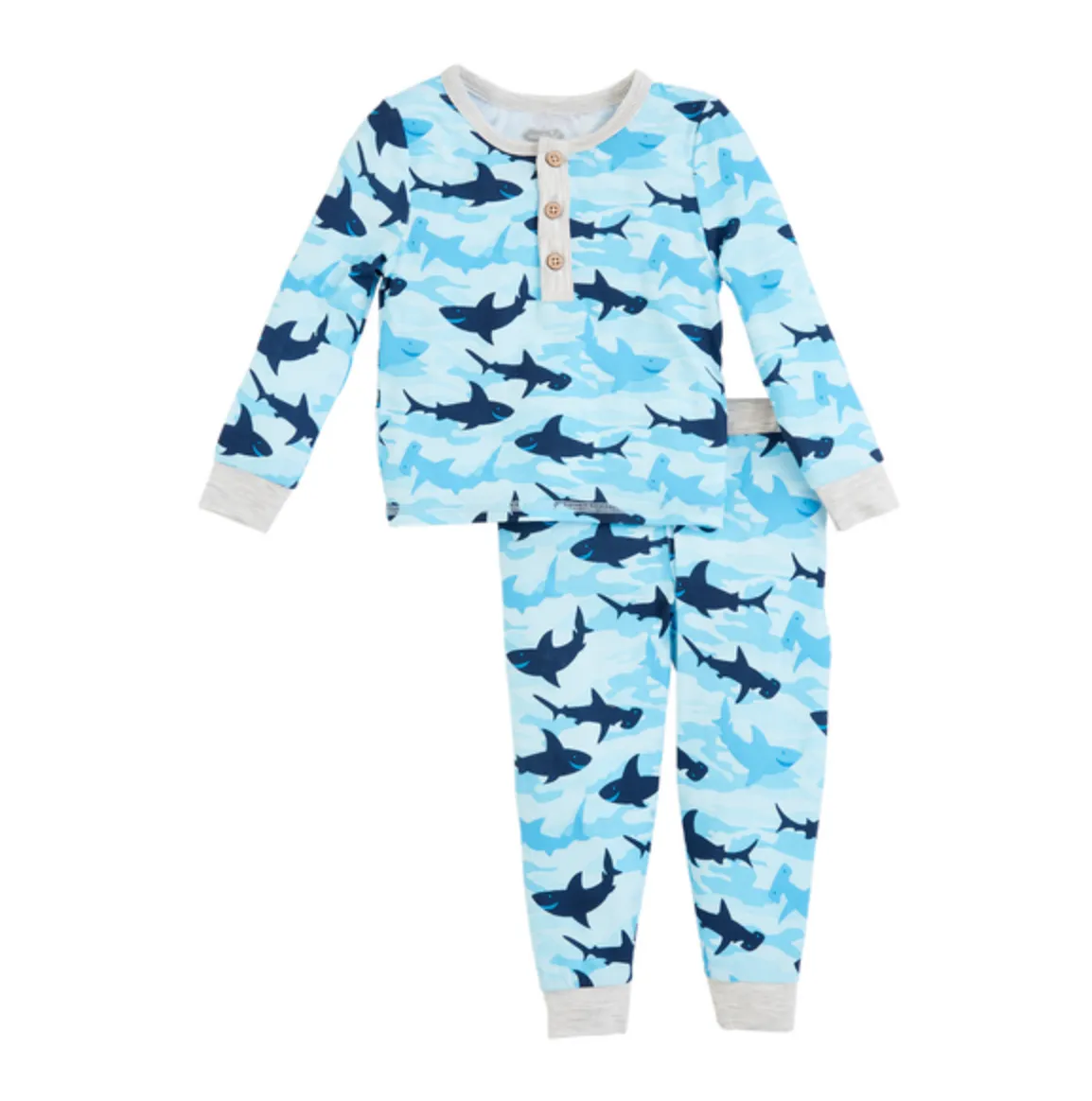 Glow Camo Shark Toddler Pajamas