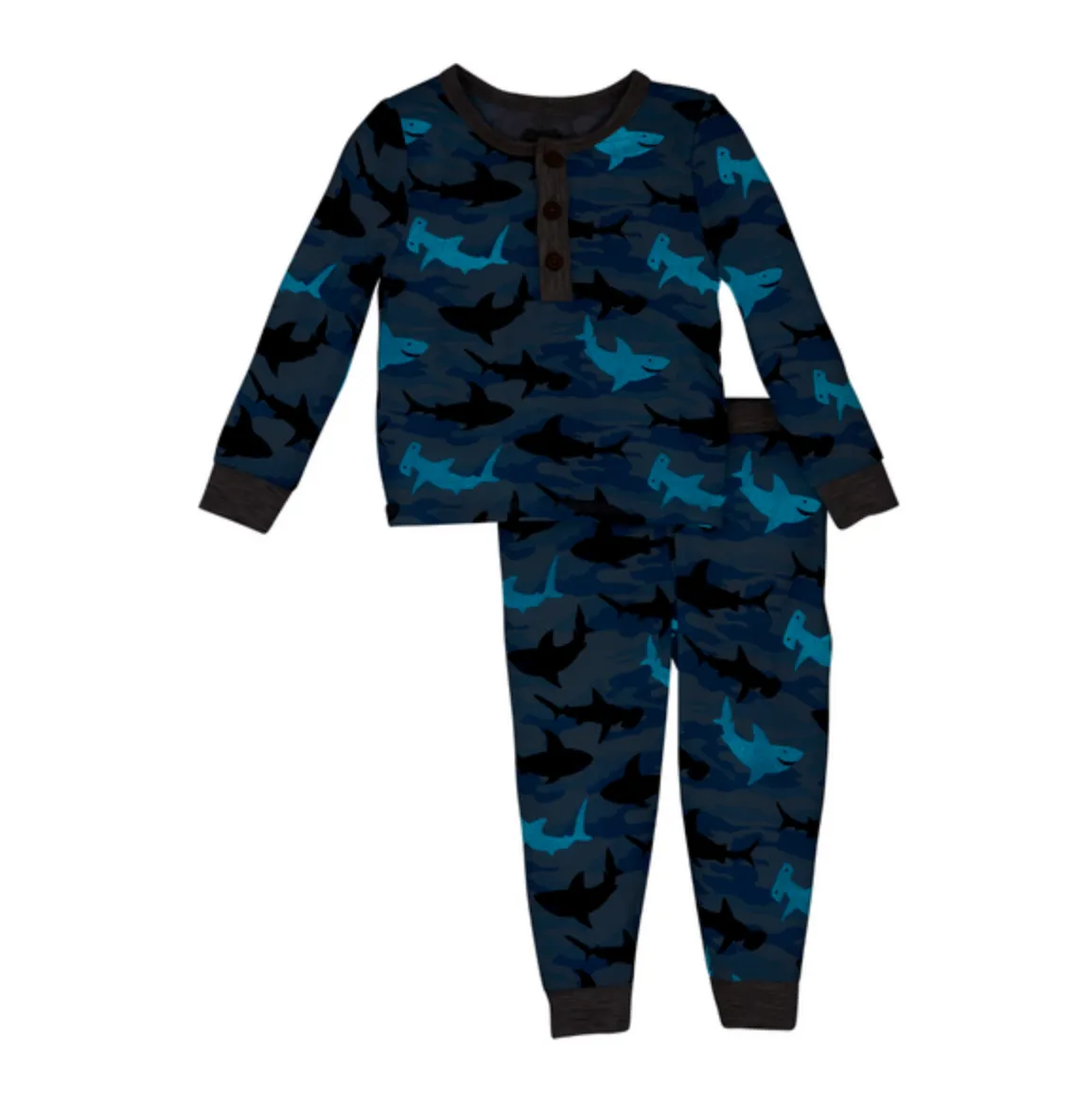 Glow Camo Shark Toddler Pajamas