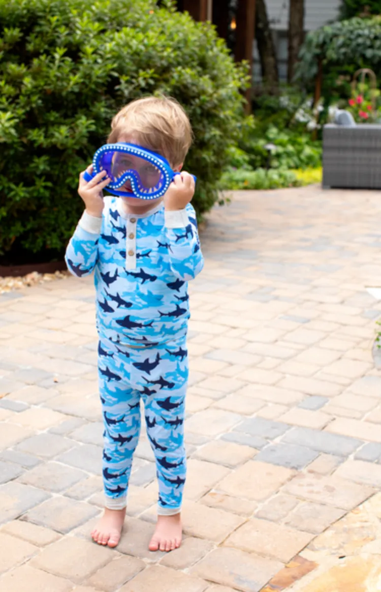 Glow Camo Shark Toddler Pajamas