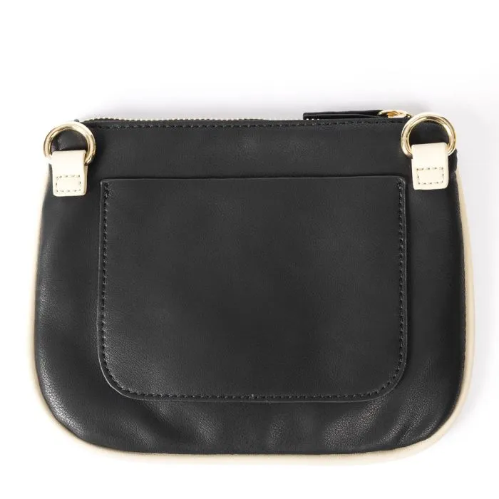 Idre black crossbody bag with cream details