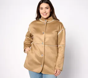 Isaac Mizrahi Live! Reversible Faux Shearling Coat