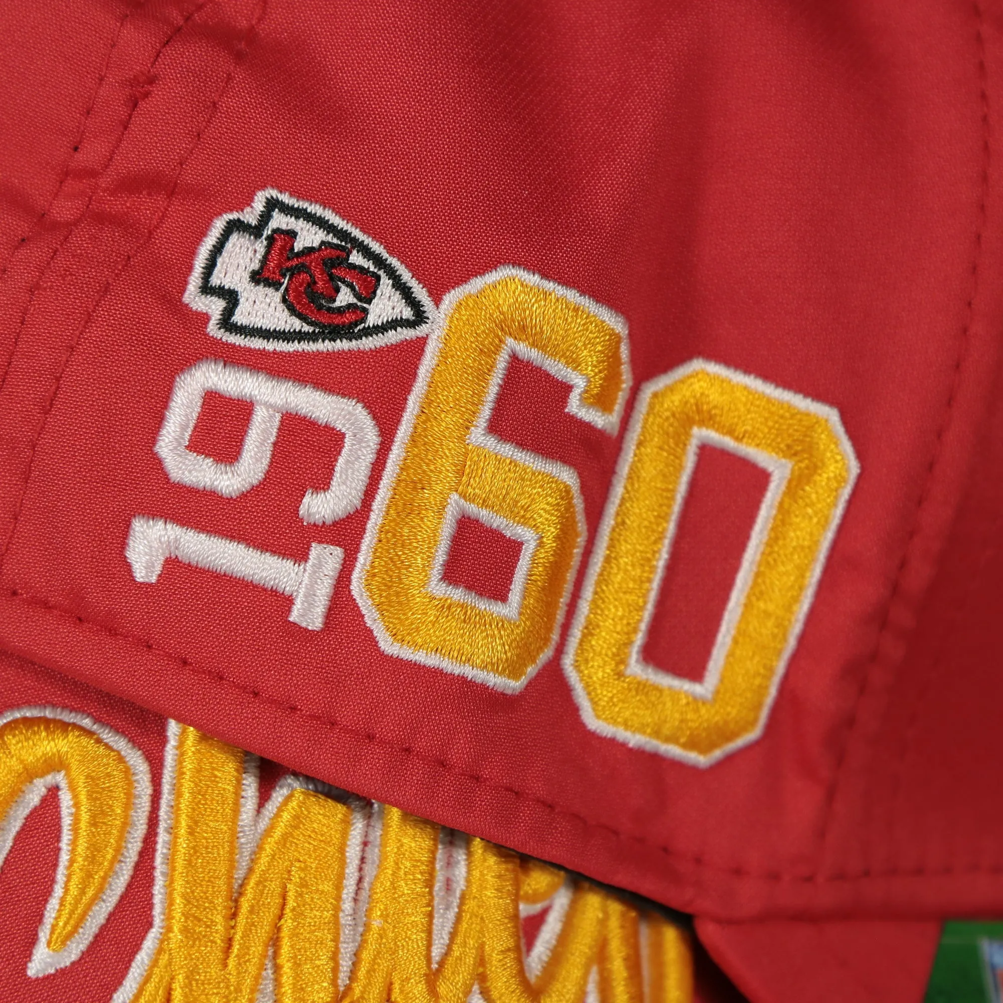 Kansas City Chiefs Est. 1960 side Patch NFL 100th Season Green Bottom | Red 39Thirty Flexfit Hat