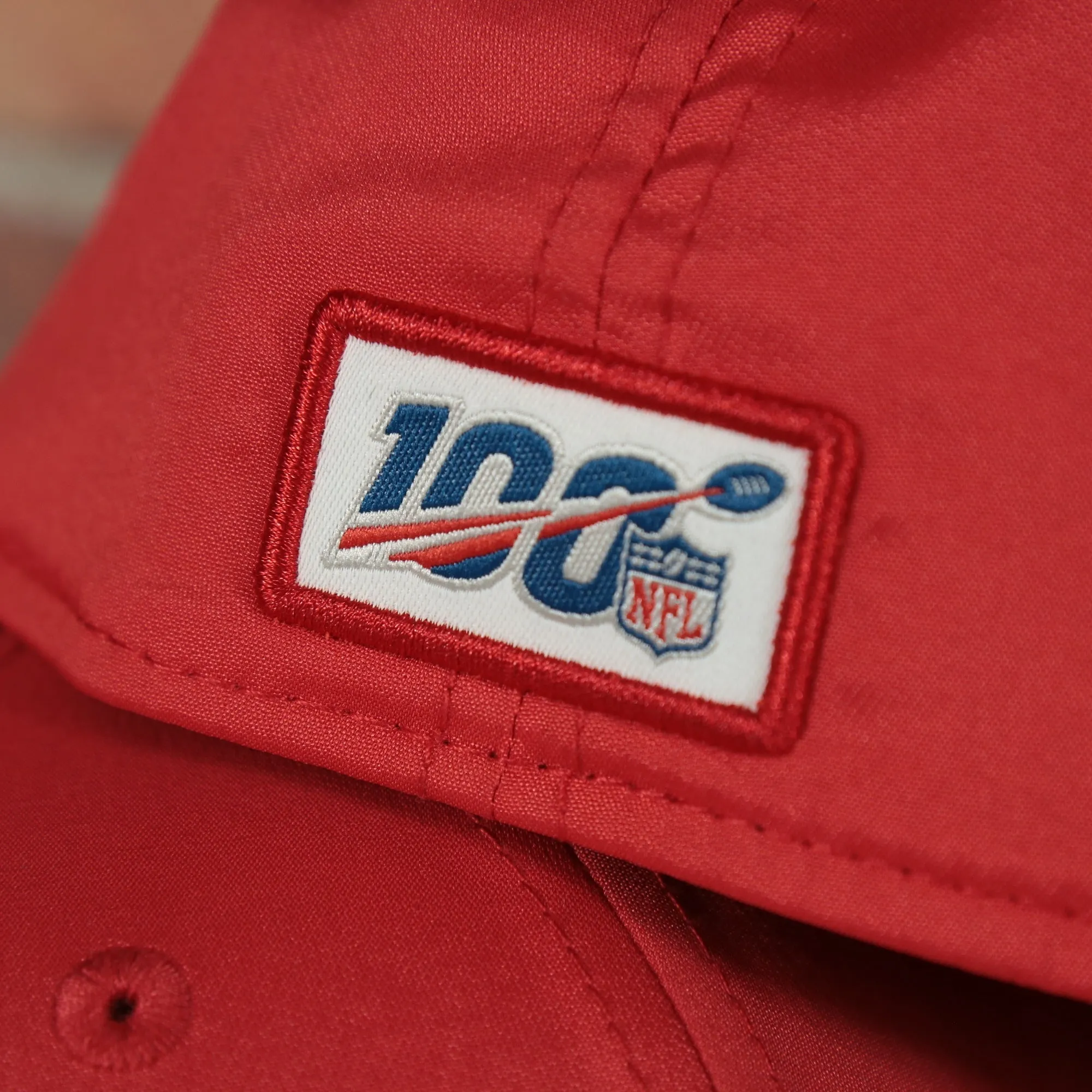 Kansas City Chiefs Est. 1960 side Patch NFL 100th Season Green Bottom | Red 39Thirty Flexfit Hat