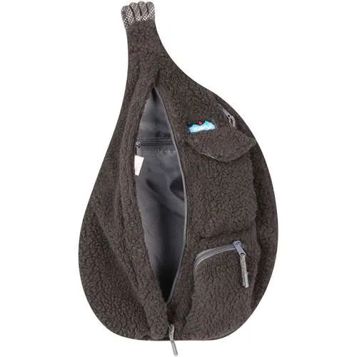 Kavu Mini Rope Fleece Sling Bag – Jet Black